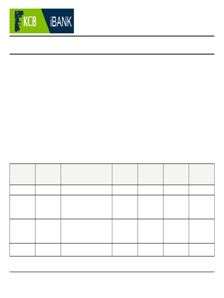 250829 KCB Stmt - At 29 Aug | PDF | Cheque | Fee