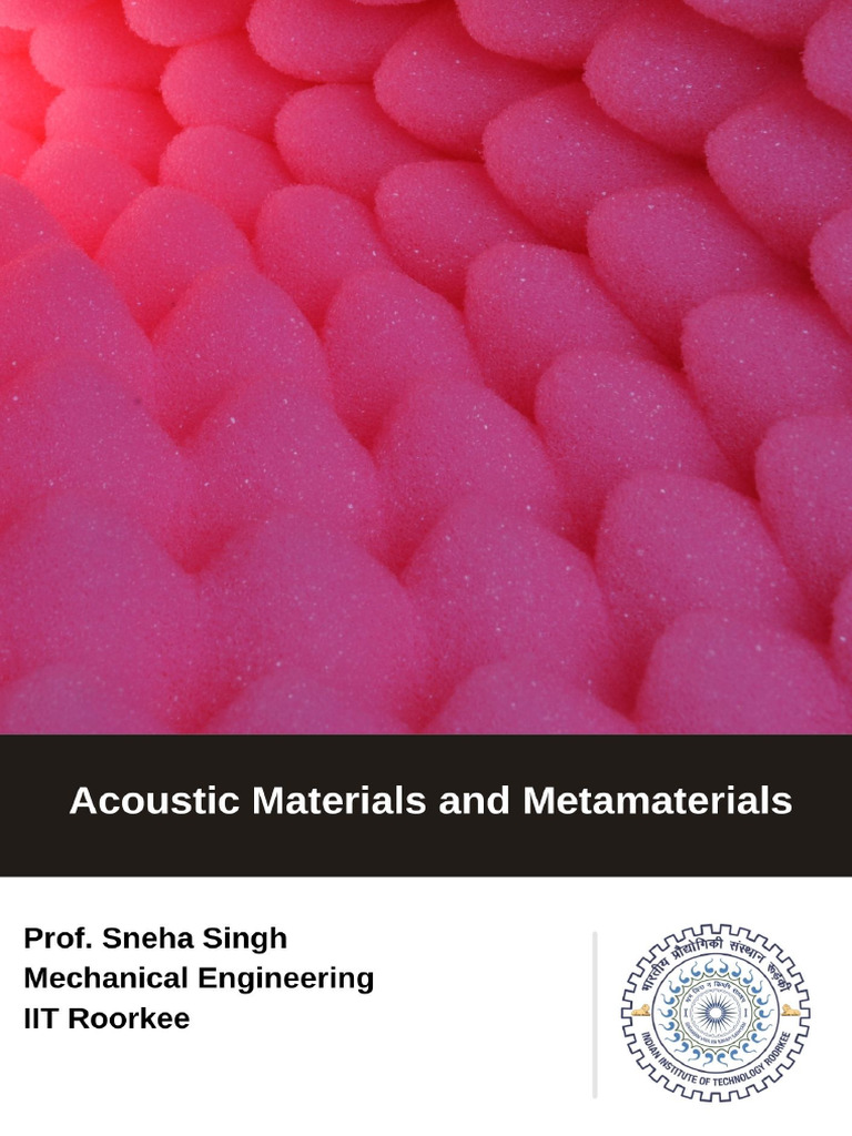 Acoustic Materials and Metamaterials Course | PDF | Waves | Sound