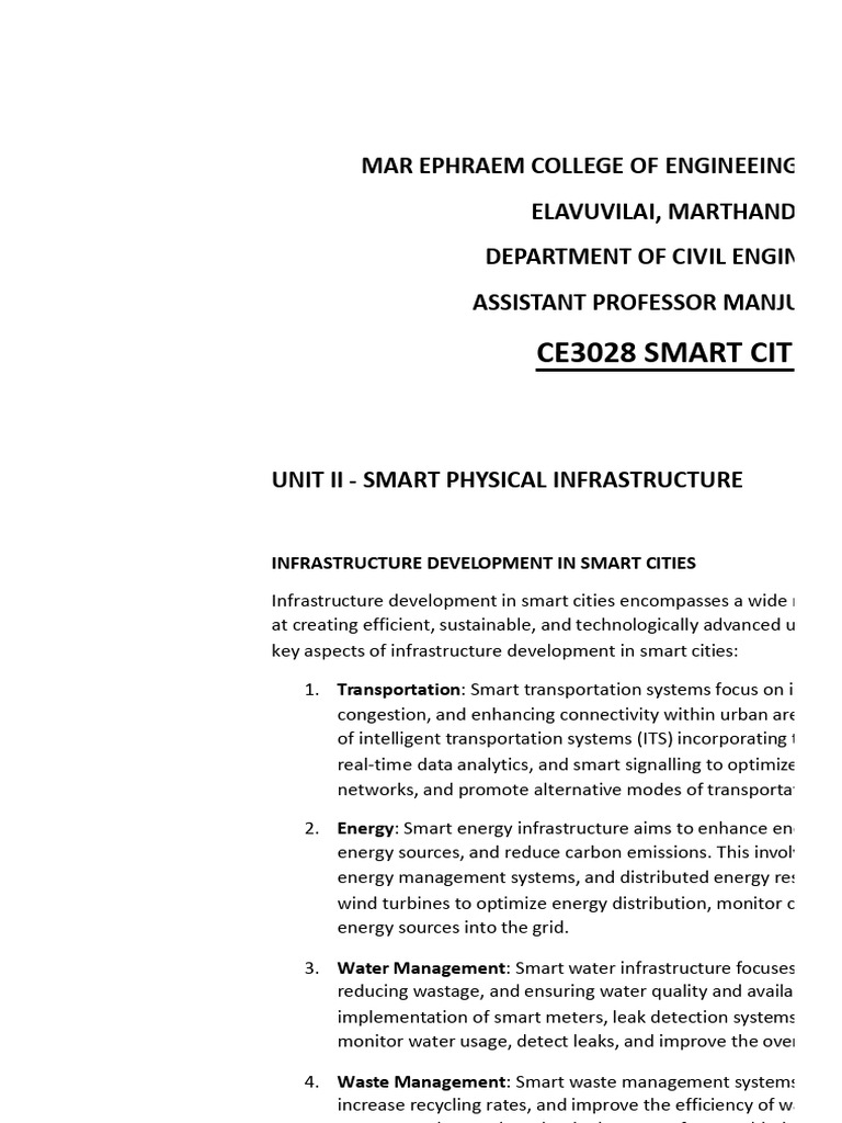 Unit 2 Smart | PDF | Electric Vehicle | Infrastructure