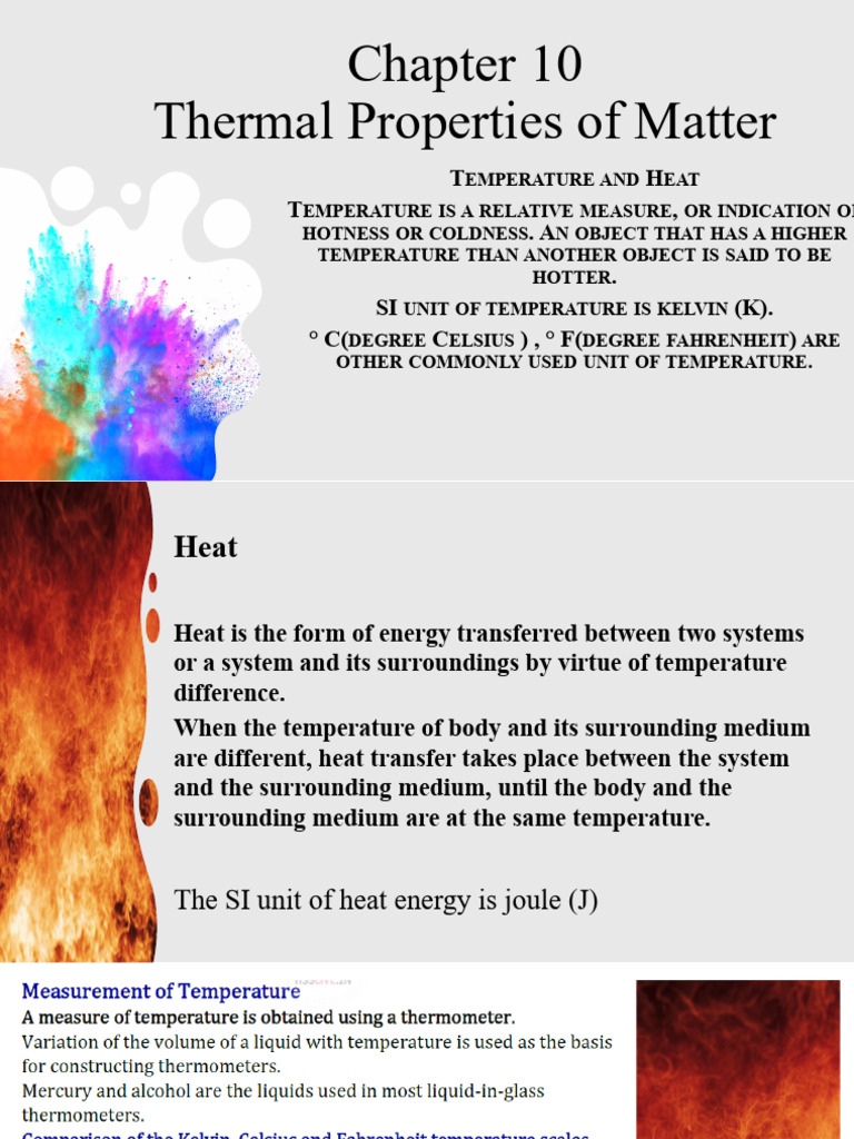 Thermal Properties: Heat and Temperature | PDF | Heat | Fahrenheit