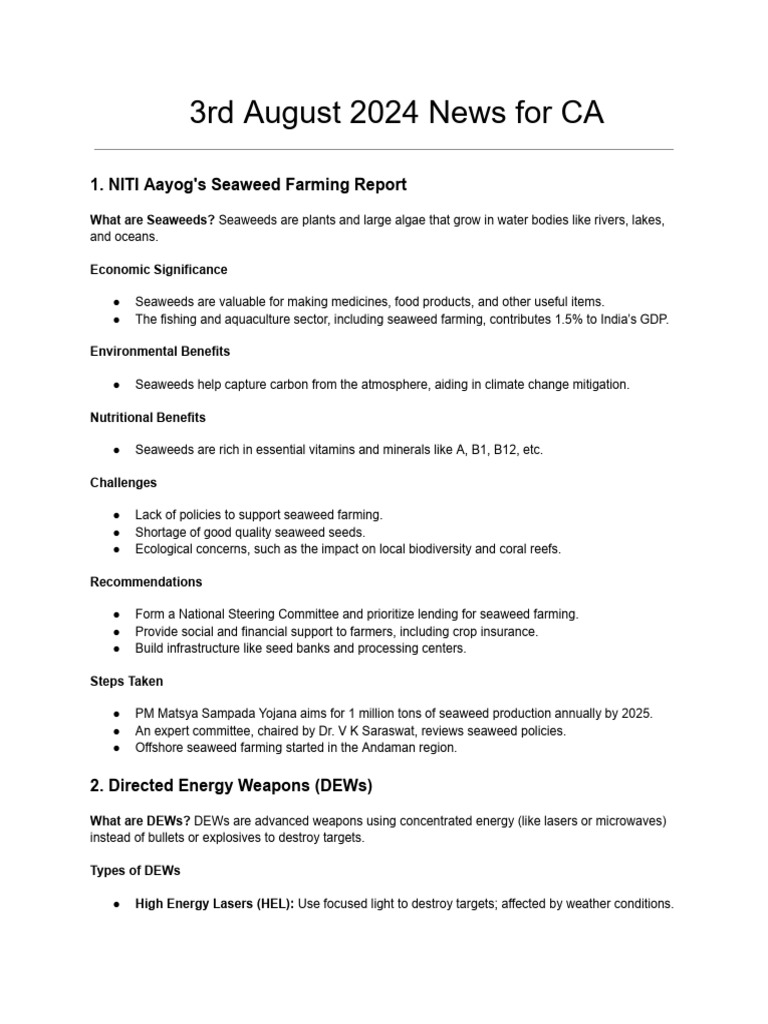 3rd August 2024 News for CA - Google Docs | PDF