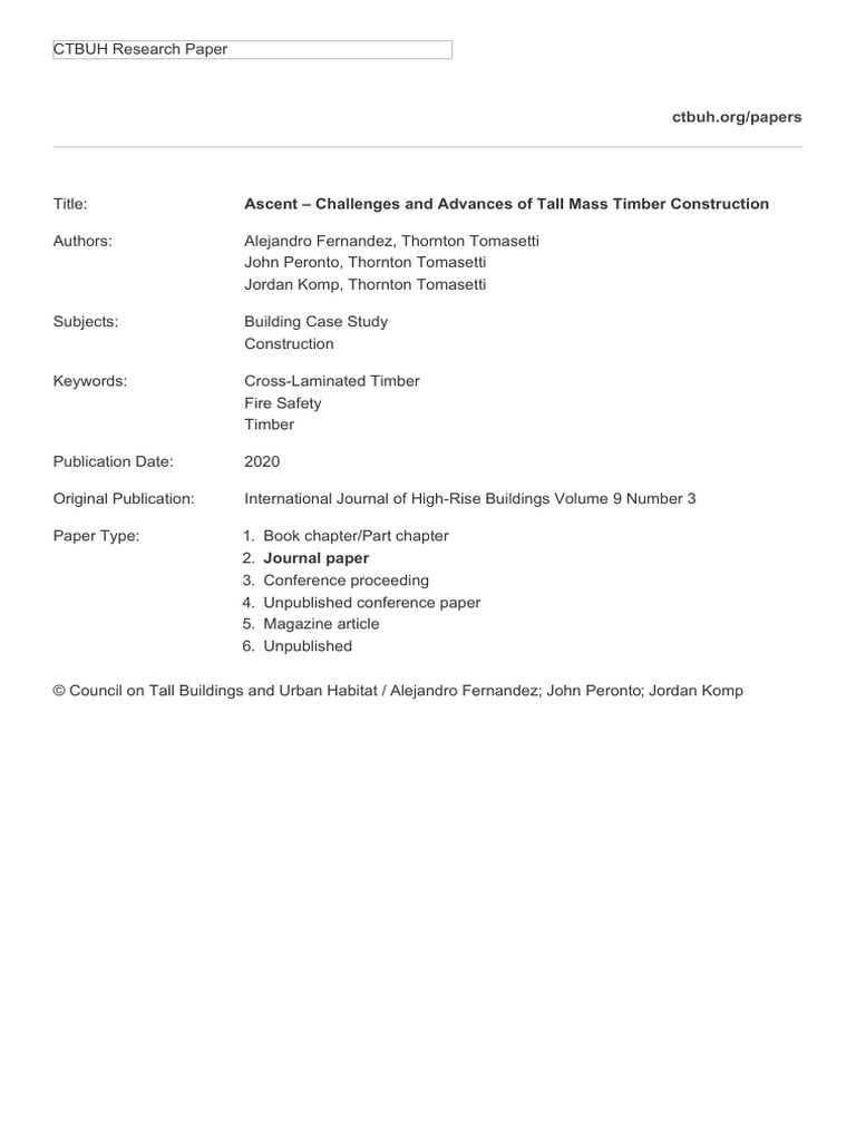 Timber Study4373-Ascent-Challenges-And-Advances-Of-Tall-Mass-Timber ...