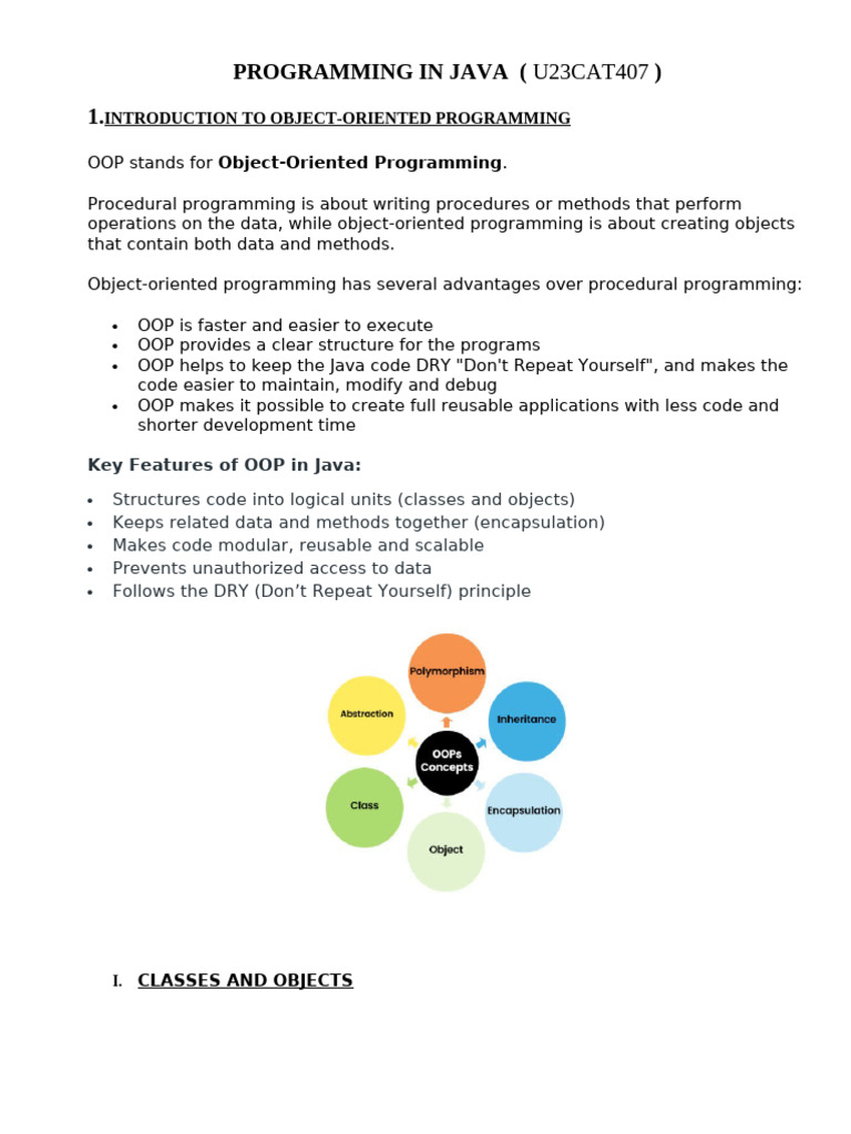 Programming in Java | PDF