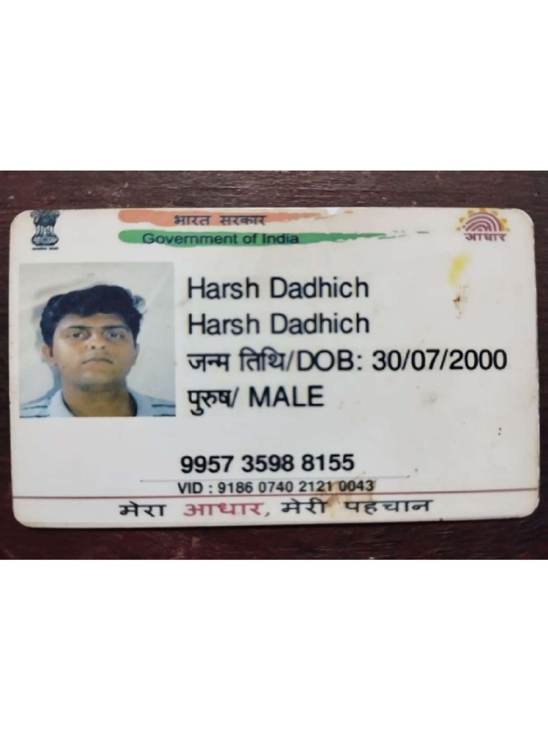 Aadhar Pan Card Harsh-Pages | PDF