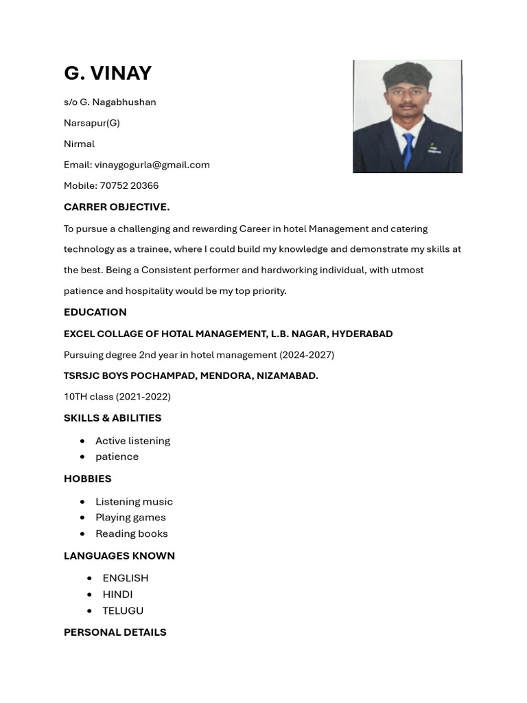 Vinay Resume2 | PDF