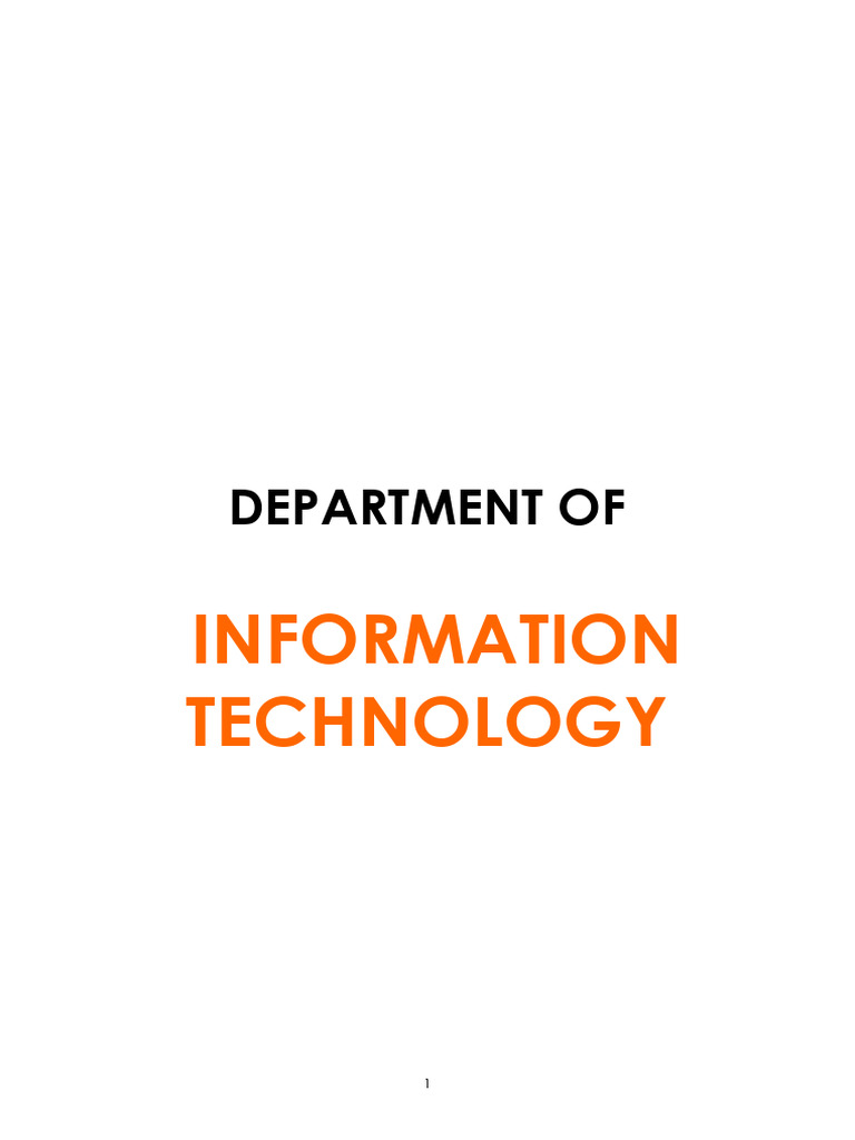 B.Tech IT Program Overview and Curriculum | PDF