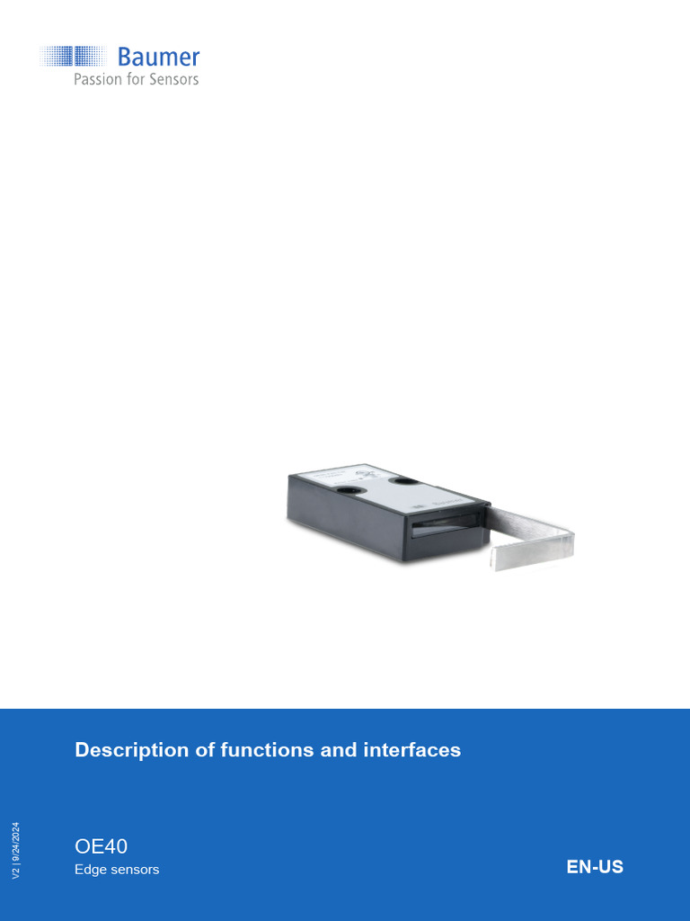 OE40 Edge Sensors Functionality Guide | PDF | Moving Average ...
