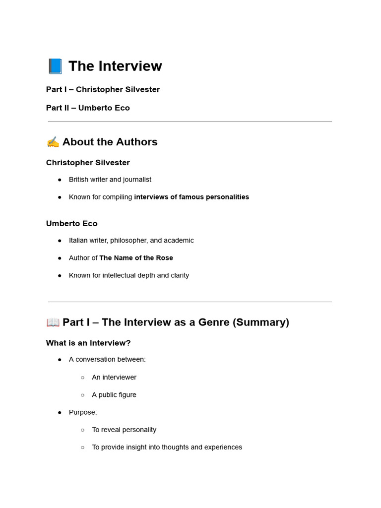 ? the Interview | PDF | Liberal Arts Education