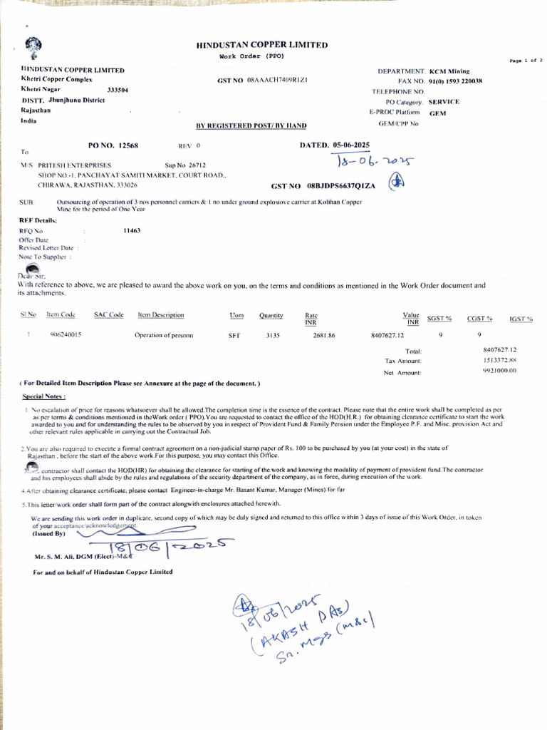 Work Order | PDF