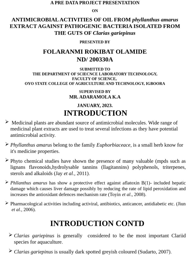 FOLARANMI ROKIBAT | PDF | Microbiology