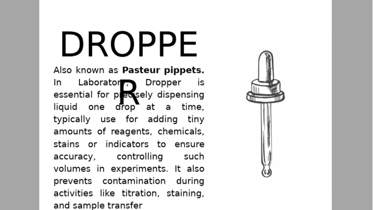 Essential Uses of Laboratory Droppers | PDF