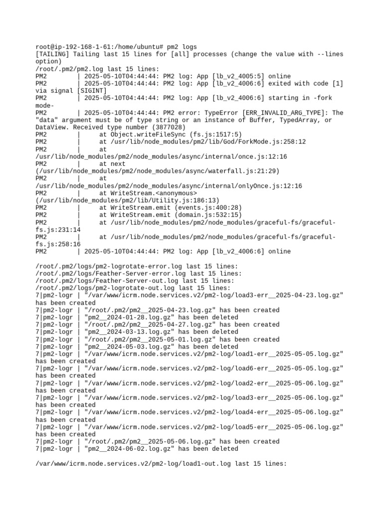 Icrm Node Logs | PDF | Java Script | Information Technology