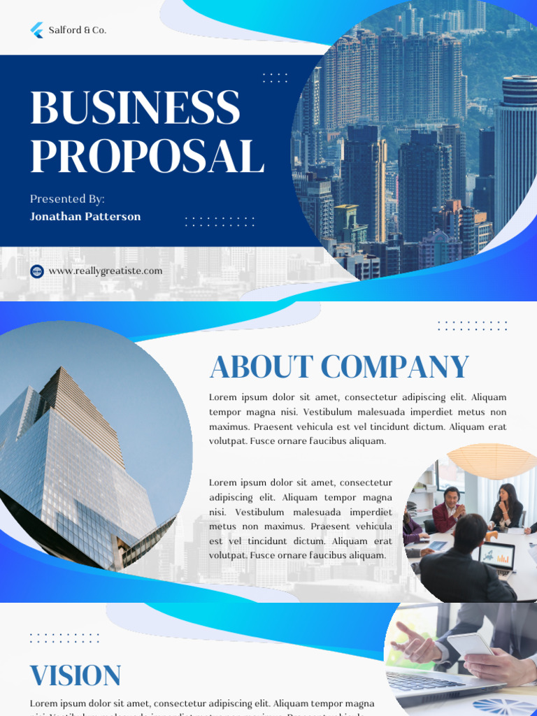 Blue and White Modern Business Proposal Presentation | PDF