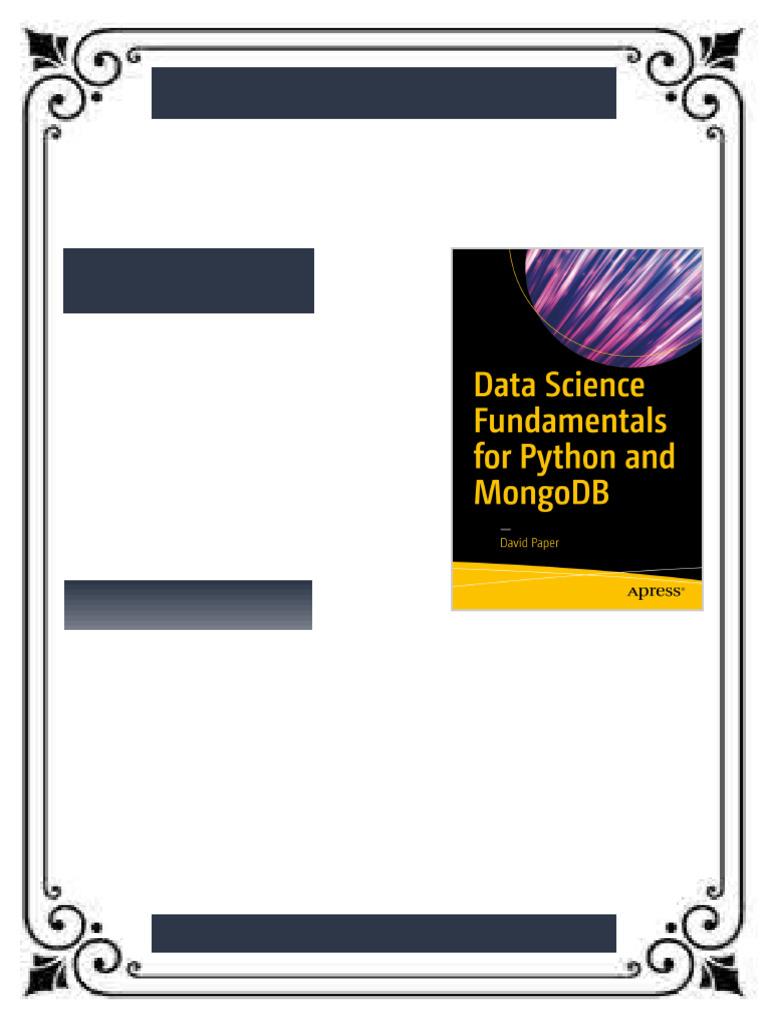 Data Science Fundamentals For Python and MongoDB 1st Edition David ...
