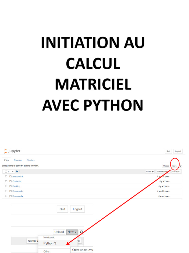 Calcul matriciel avec Python et NumPy | PDF | Matrice (Mathématiques ...