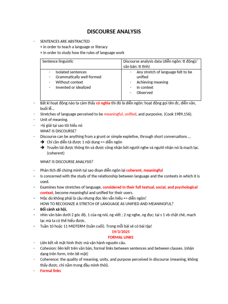 Discourse Analysis | PDF