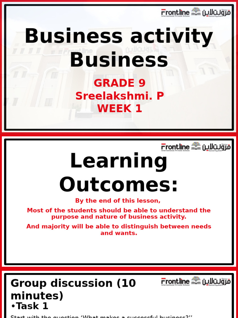 Grade 9 Week 2 Business - Business Activity | PDF