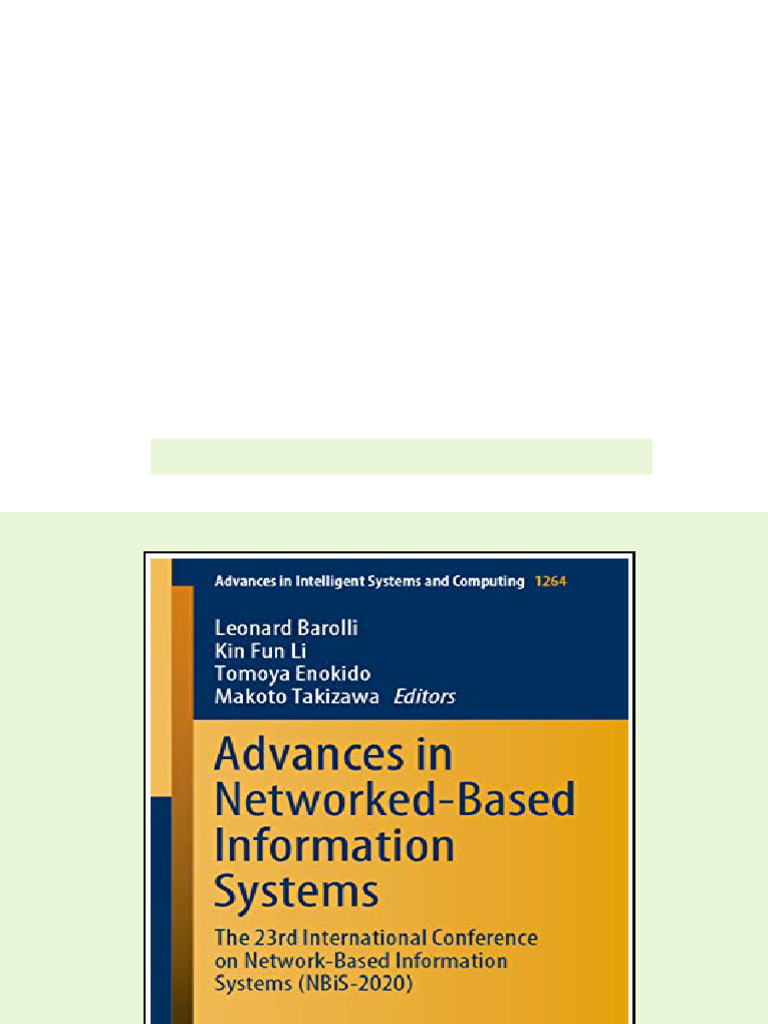 (Ebook) Advances in Networked-Based Information Systems: The 23rd ...