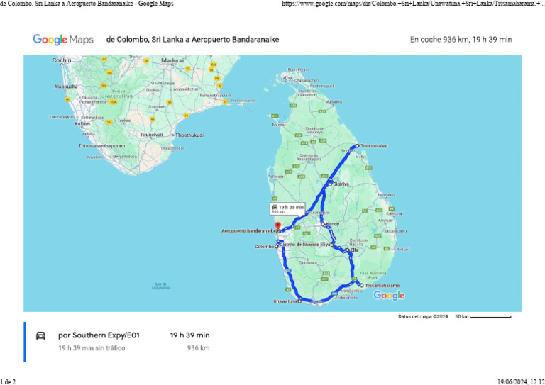 Primer Mapa de La Ruta | PDF