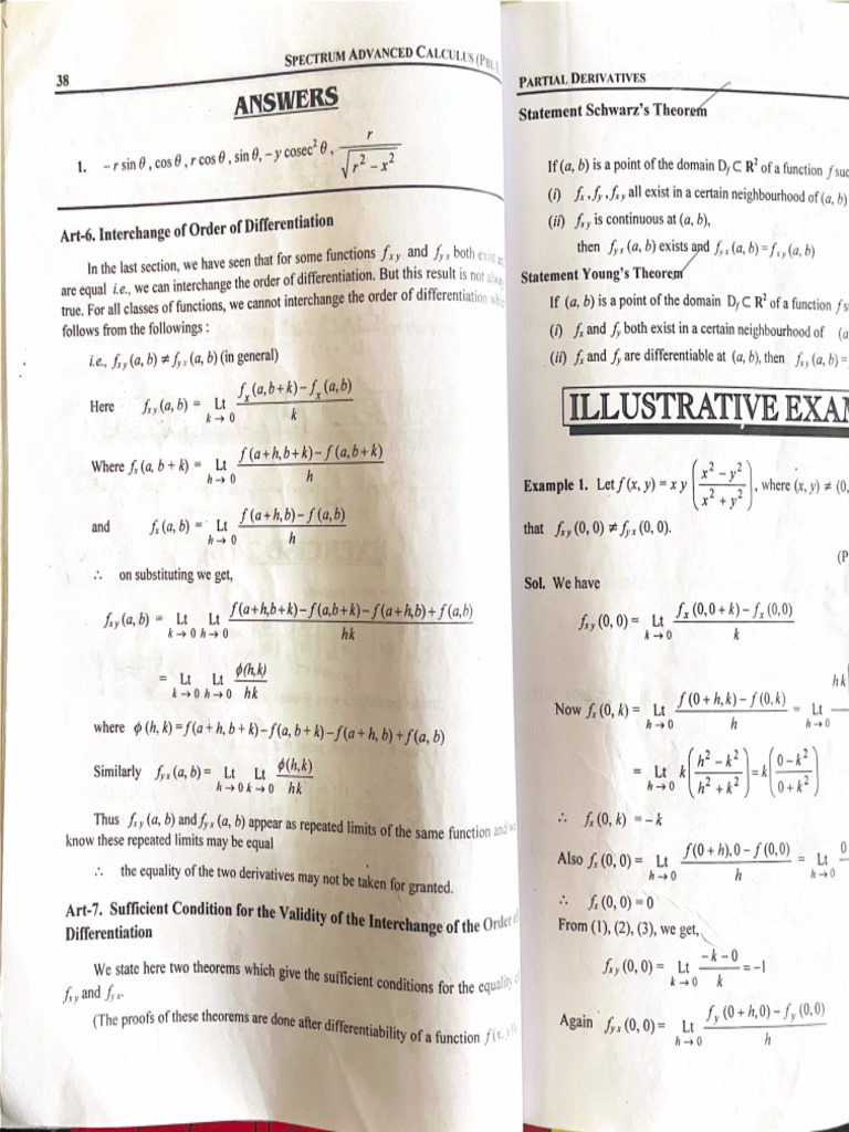 Interchange of Order of Differentiation | PDF