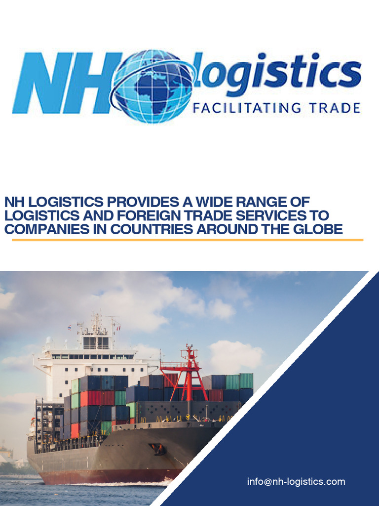 Yellow and Blue Modern Logistics Company Profile A4 Document | PDF