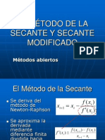 El Método de La Secante y Secante Modificado