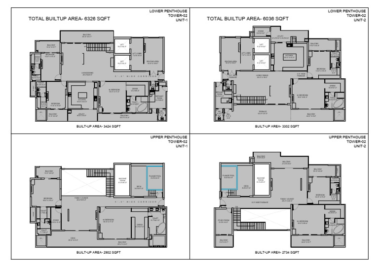 Detailed Floor Plan for Penthouse Units | PDF