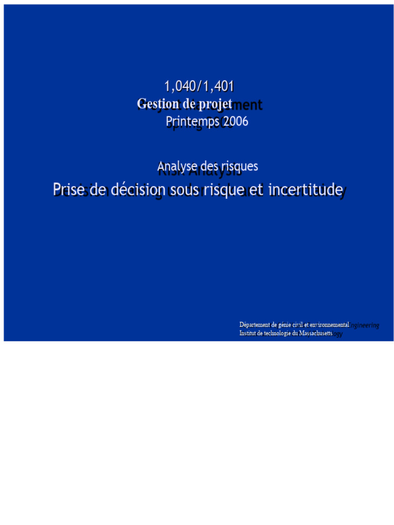 Gestion des risques en projets de construction | PDF | Risque | Option ...
