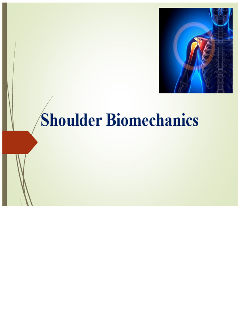 Shoulder Biomechanics | PDF | Shoulder | Anatomical Terms Of Motion