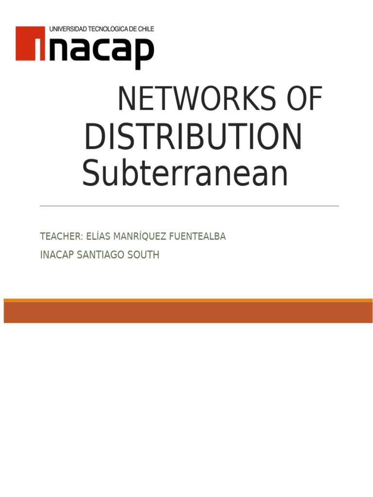 Underground Distribution Networks Guide | PDF | Sidewalk | Electrical ...