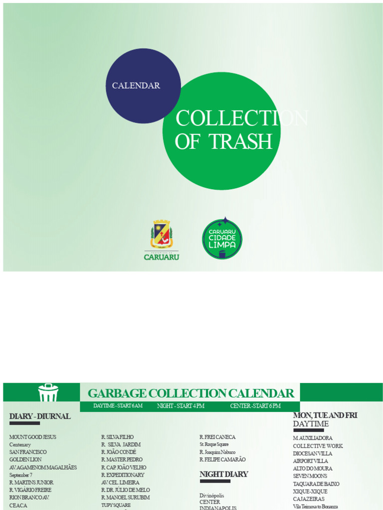 Garbage Collection Schedule Overview | PDF | Brazil
