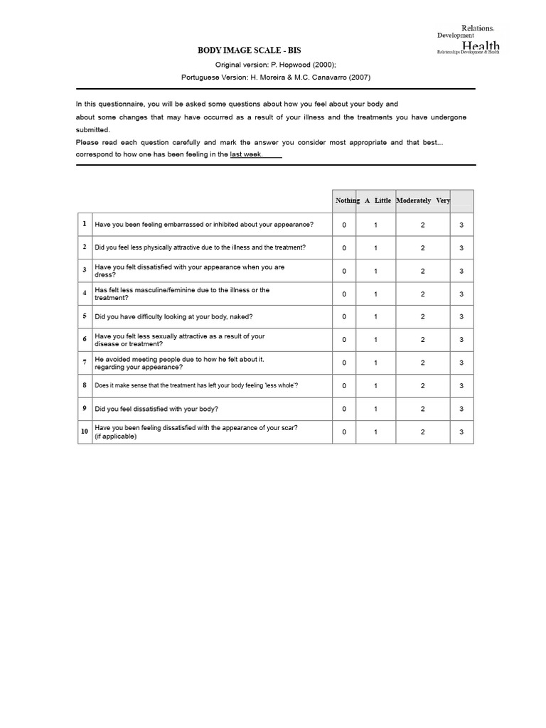 BIS questionnaire | PDF