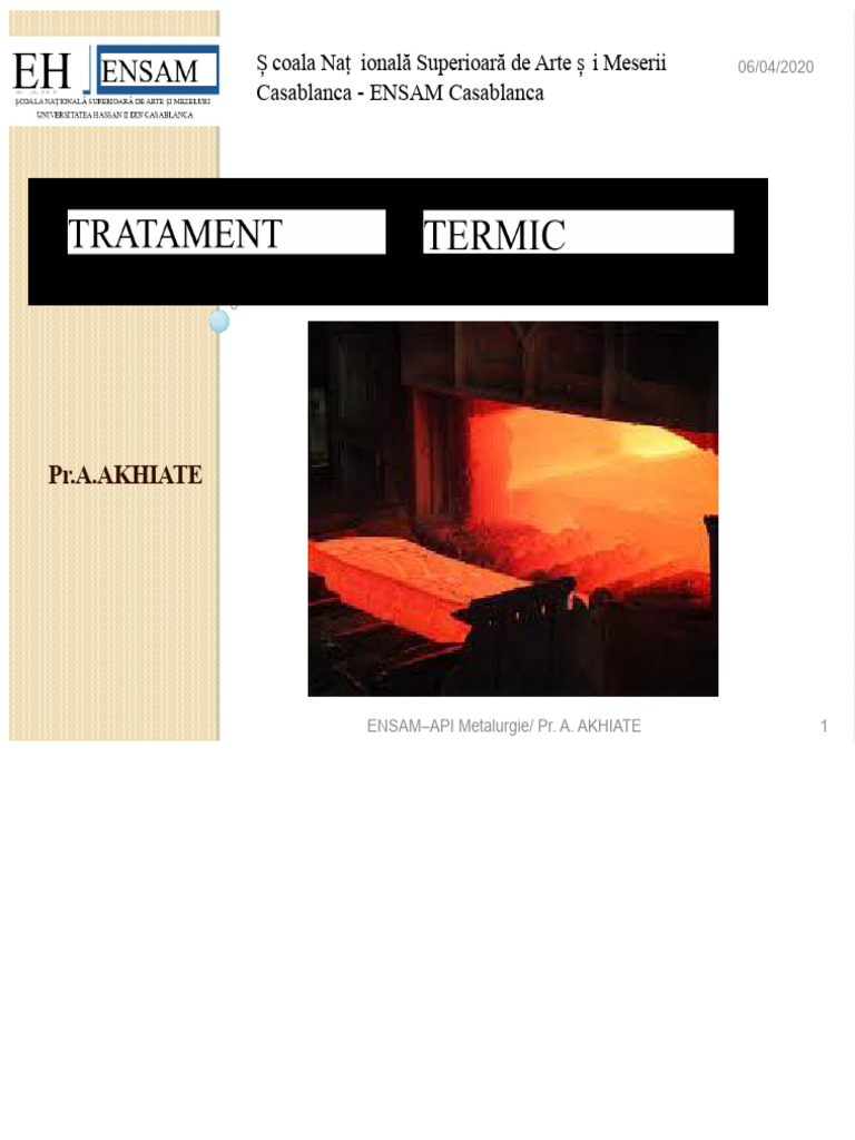Tratament Termic API2-2020 | PDF