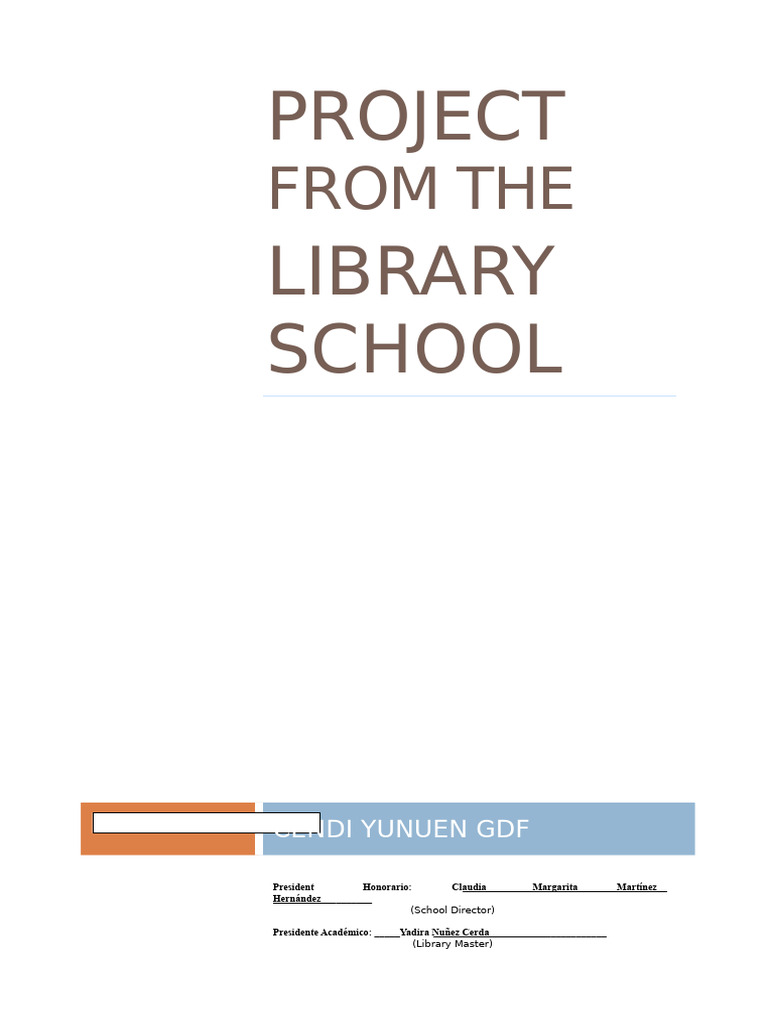 School Library Project | PDF | Libraries | School Library