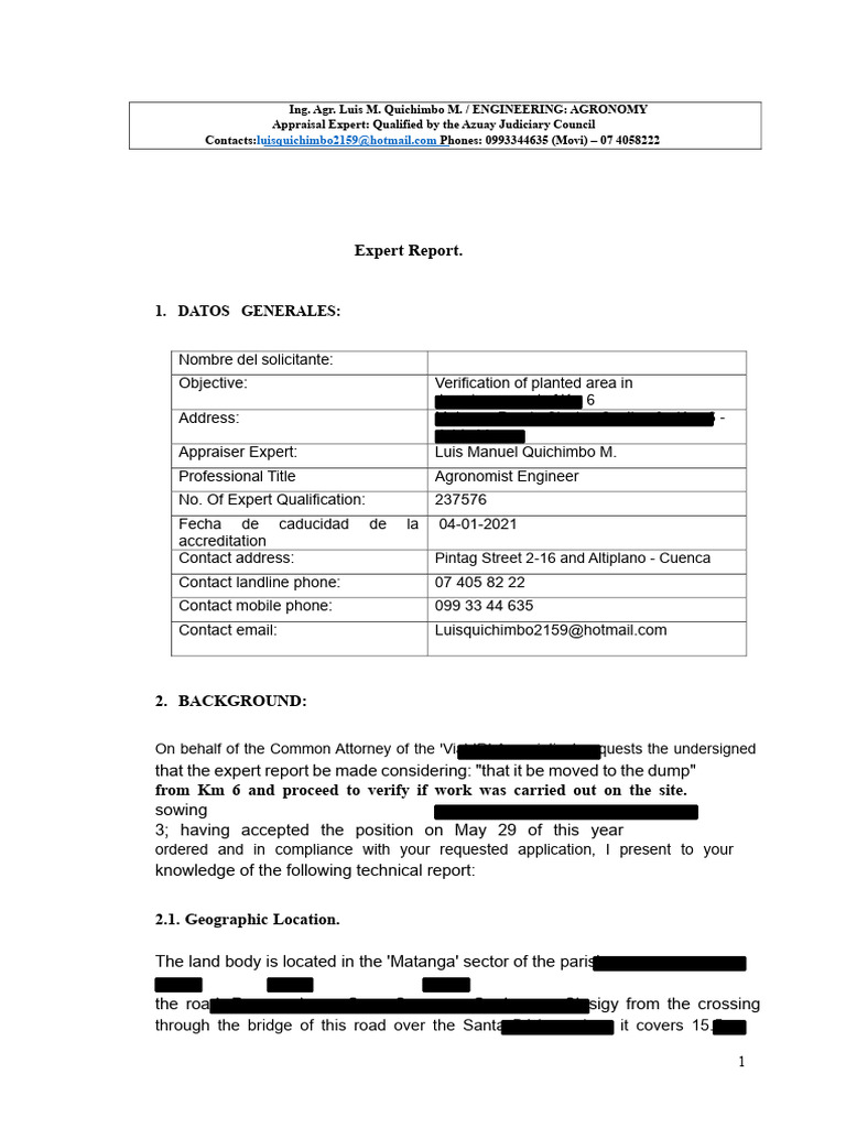 Expert Report on Planted Area Assessment | PDF | Sowing | Soil