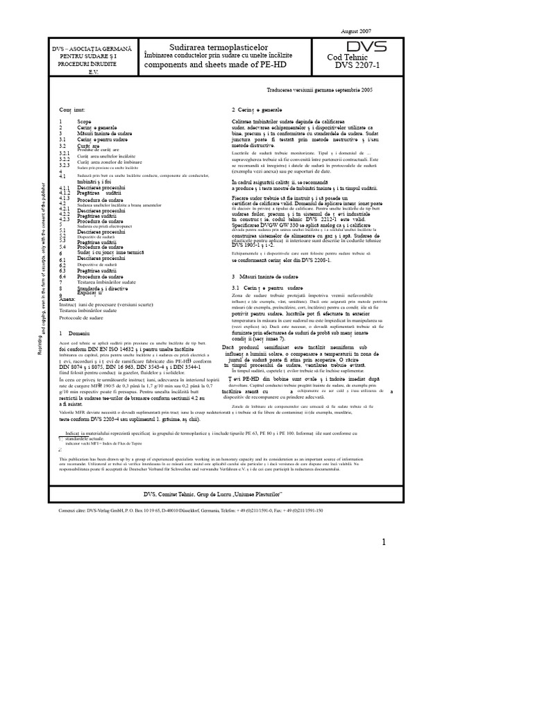 Dvs 2207 | PDF