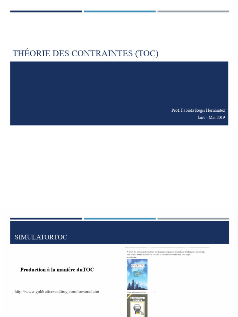 Théorie des Contraintes : Optimisation Système | PDF | Business | Économie