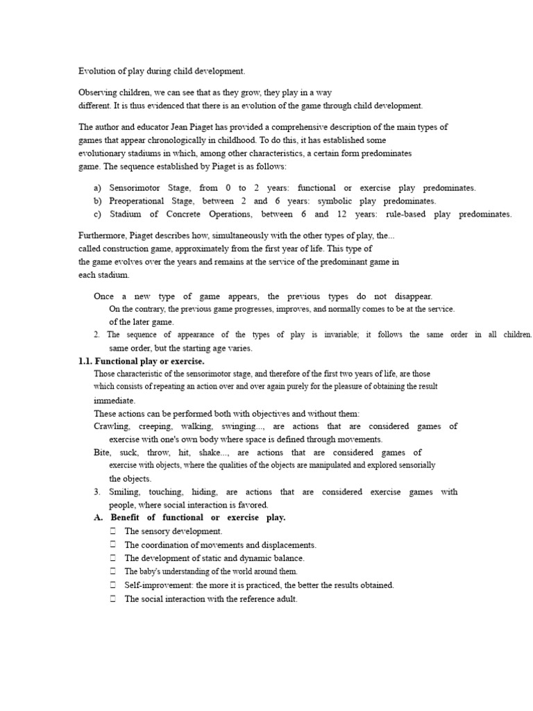 Stages of Play in Child Development | PDF | Behavioural Sciences ...