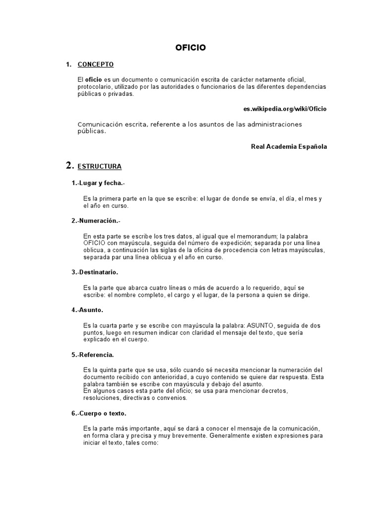 Oficio