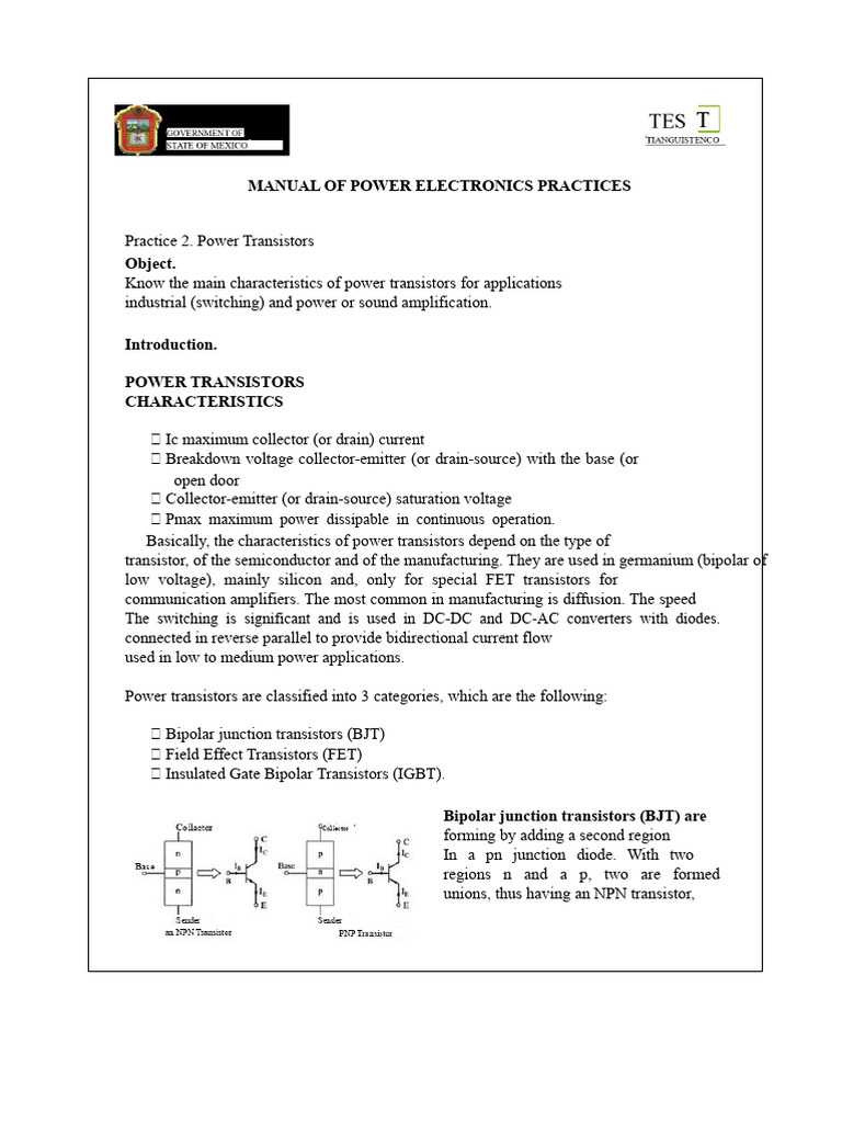 Power Transistors: Characteristics & Applications | PDF | Transistor ...