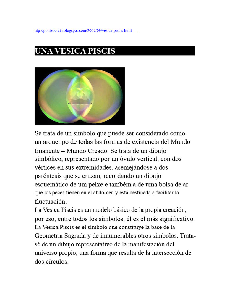 Significado de la Vesica Piscis | PDF | Triángulo | Universo