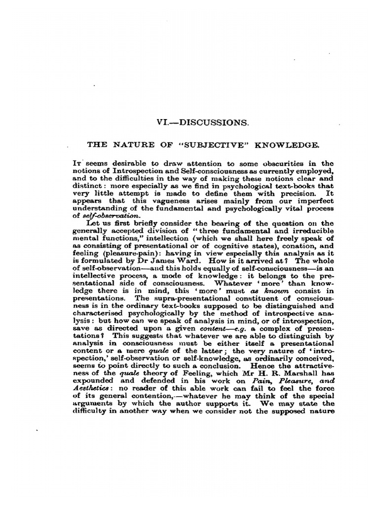 Mellone Nature of Subjective Knowledge Mind 1898 | PDF | Knowledge ...