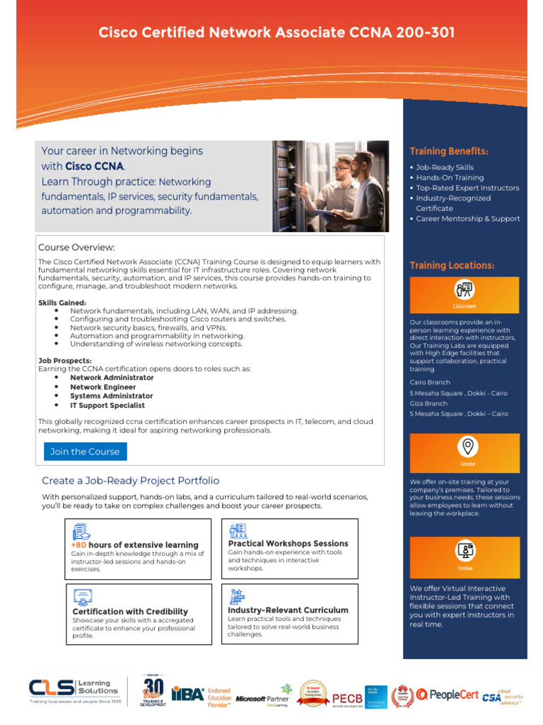 CCNA 200-301 Training Course Overview | PDF | Cisco Certifications ...