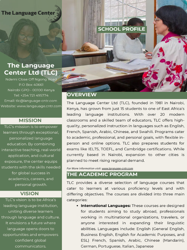 The Language Center LTD School Profile | PDF
