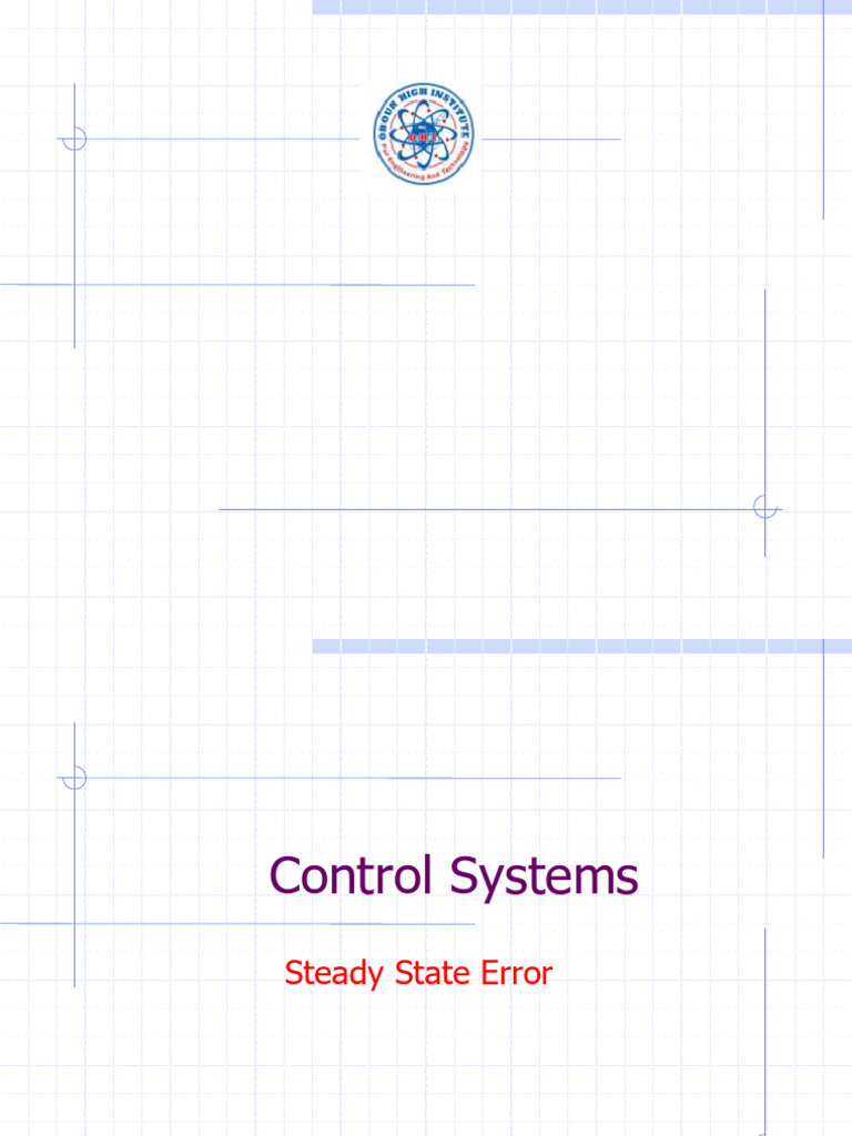 Lec 3&4 Steady State Error | PDF | Steady State | System
