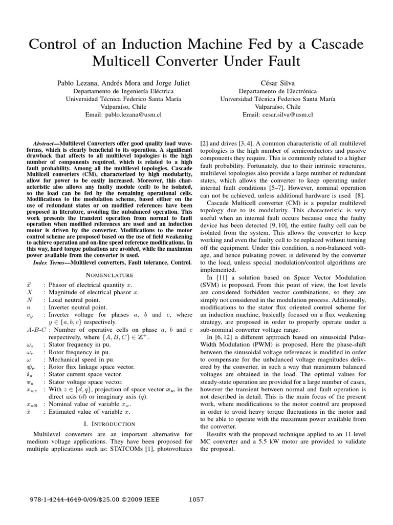 Fault-Tolerant Control for Induction Motors | PDF | Electric Motor ...