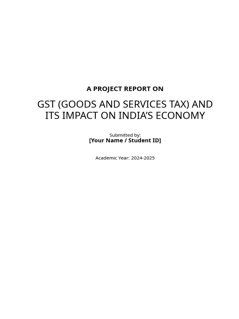 GST's Economic Impact on India | PDF | Taxes | Economies