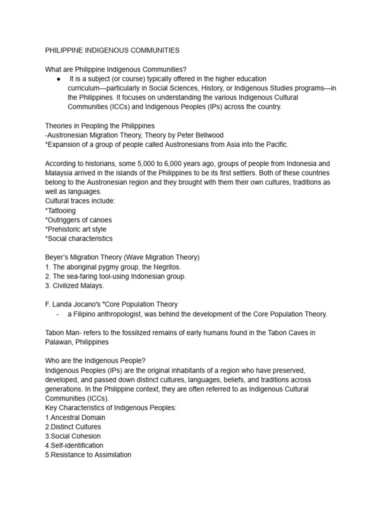 Understanding Philippine Indigenous Communities | PDF | Indigenous ...
