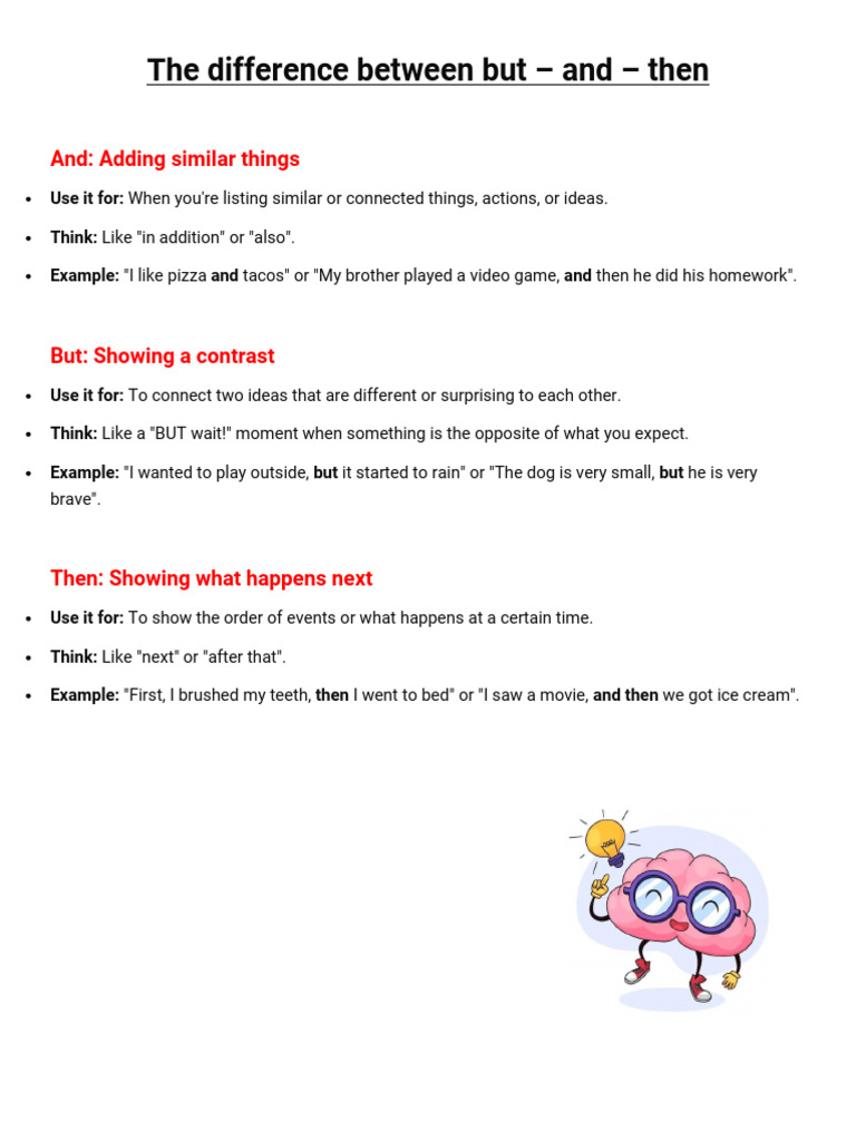 But - And - Then | PDF