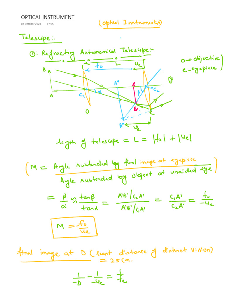 Optical Instruments 2 | PDF